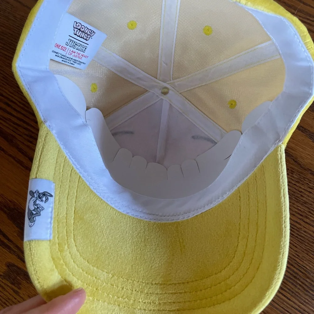 Looney Tunes Justice Tweety Bird Yellow Plush Baseball Cap